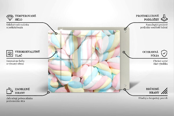 Protection plaque induction Guimauves colorées