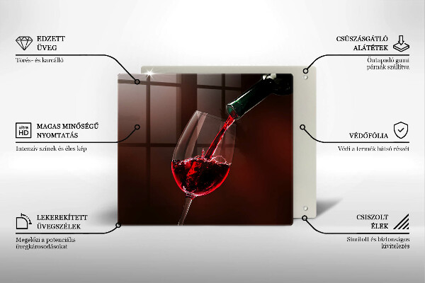 Protection plaque induction Un verre de vin