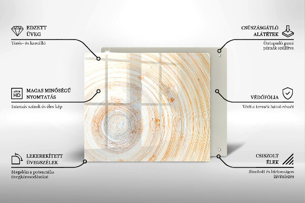Protection plaque induction Texture du bois