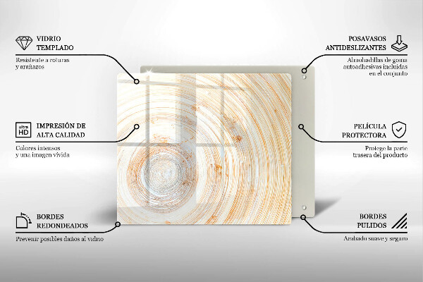 Protection plaque induction Texture du bois