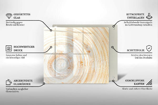 Protection plaque induction Texture du bois