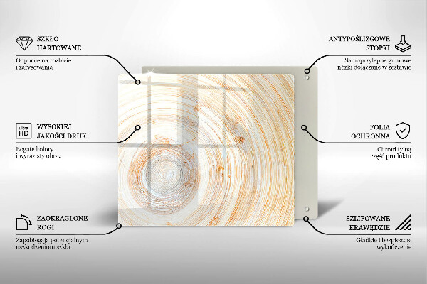 Protection plaque induction Texture du bois