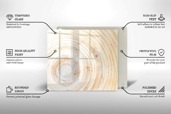 Protection plaque induction Texture du bois