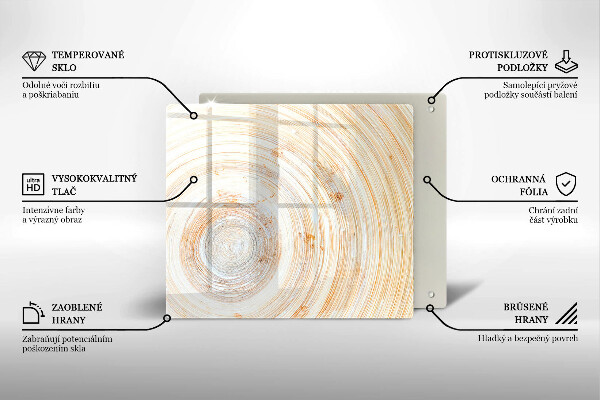 Protection plaque induction Texture du bois