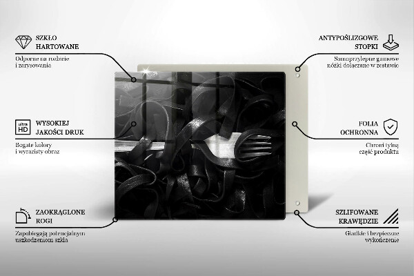 Protection plaque induction Pâtes tagliatelles noires