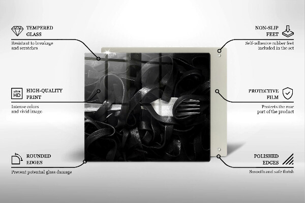 Protection plaque induction Pâtes tagliatelles noires