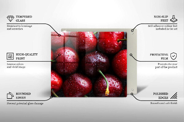 Protection plaque induction Gros plan de cerises