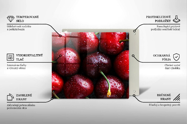 Protection plaque induction Gros plan de cerises