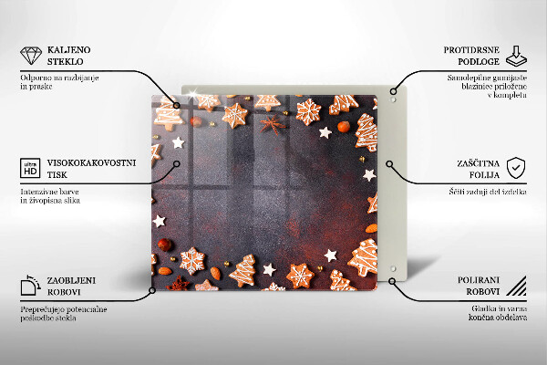 Protection plaque induction Noël en pain d'épice