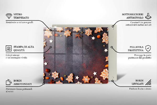 Protection plaque induction Noël en pain d'épice