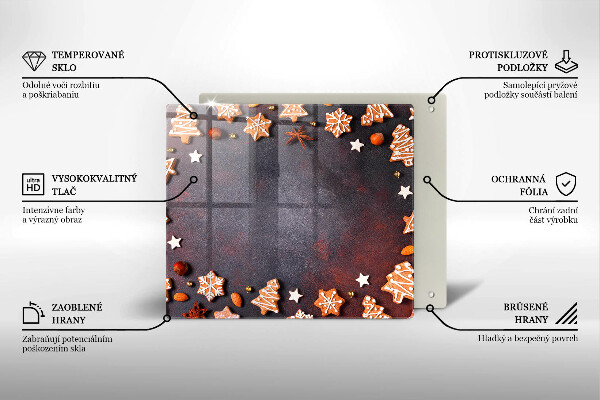 Protection plaque induction Noël en pain d'épice