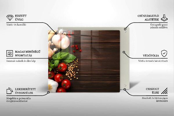 Protection plaque induction Des légumes sur la table