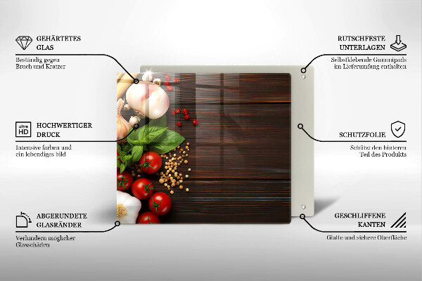 Protection plaque induction Des légumes sur la table