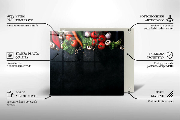 Protection plaque induction Légumes colorés