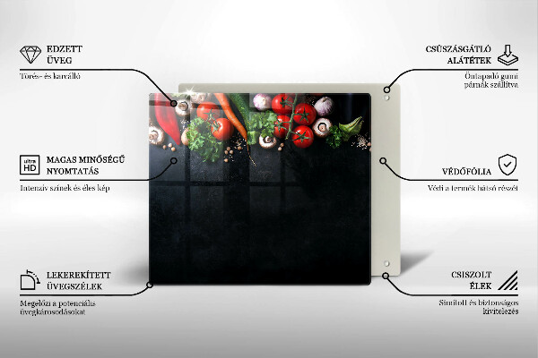 Protection plaque induction Légumes colorés