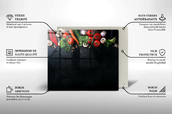 Protection plaque induction Légumes colorés