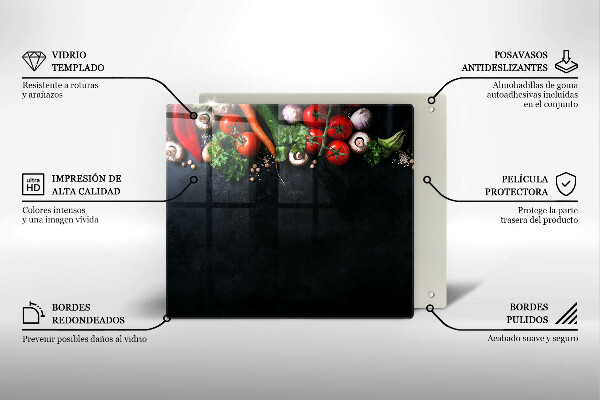 Protection plaque induction Légumes colorés