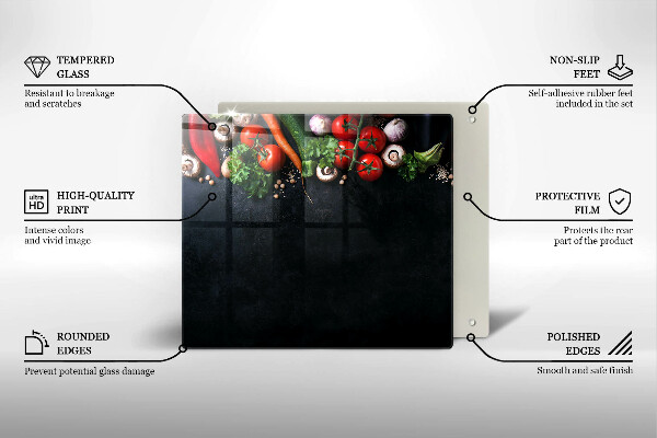 Protection plaque induction Légumes colorés