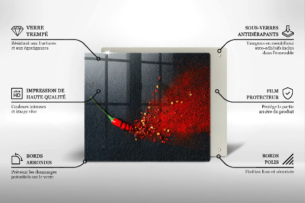 Cache plaque de cuisson Piment