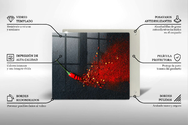 Cache plaque de cuisson Piment