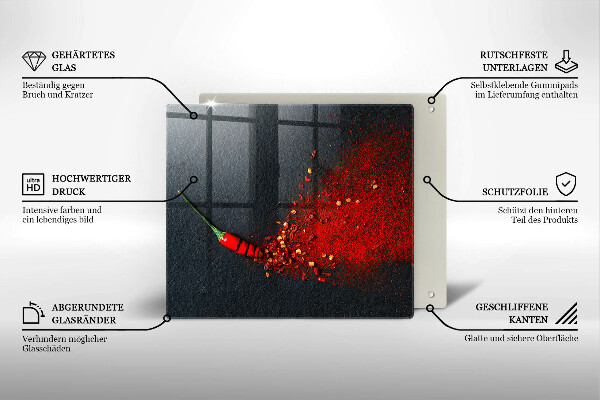 Cache plaque de cuisson Piment