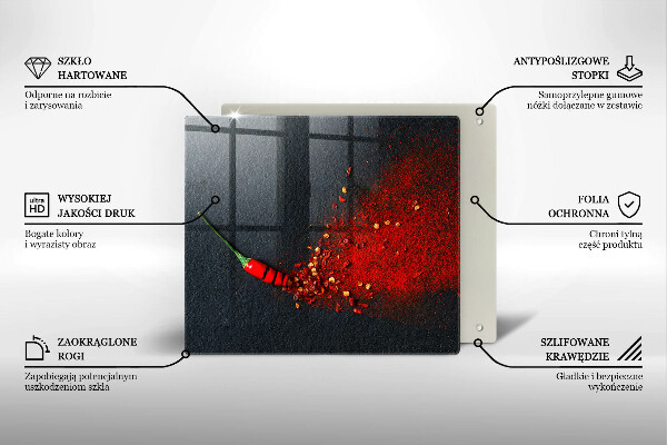 Cache plaque de cuisson Piment