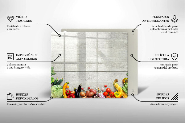 Protection plaque induction Légumes sur planches