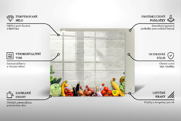 Protection plaque induction Légumes sur planches