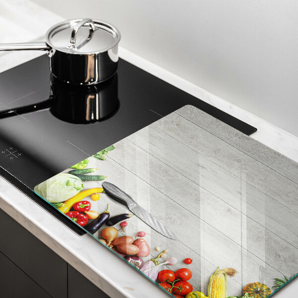 Protection plaque induction Légumes sur planches