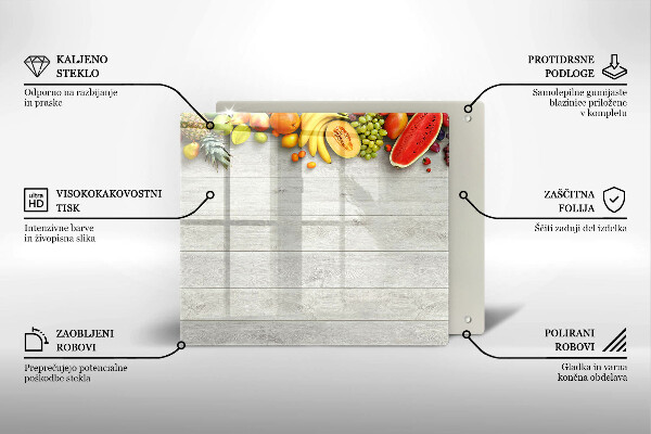 Protection plaque induction Fruits sur planches