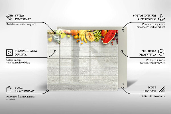 Protection plaque induction Fruits sur planches