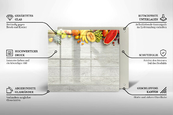 Protection plaque induction Fruits sur planches