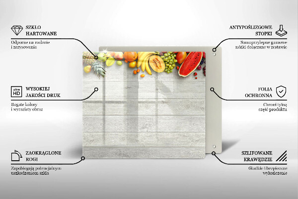 Protection plaque induction Fruits sur planches