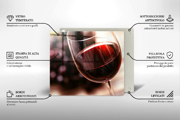 Protection plaque induction Un verre de vin rouge