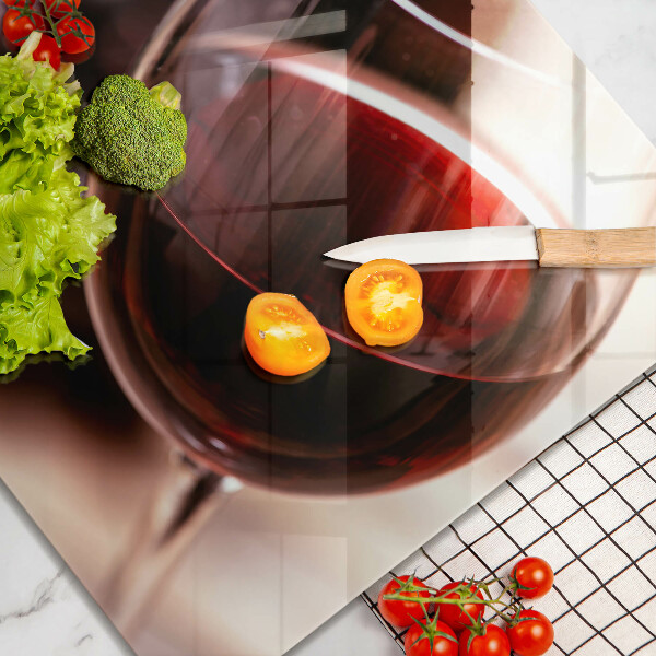 Protection plaque induction Un verre de vin rouge