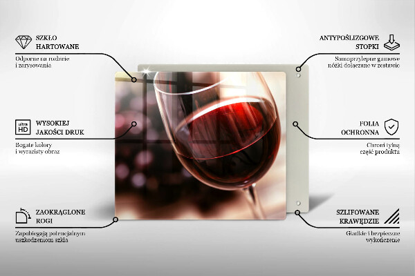 Protection plaque induction Un verre de vin rouge