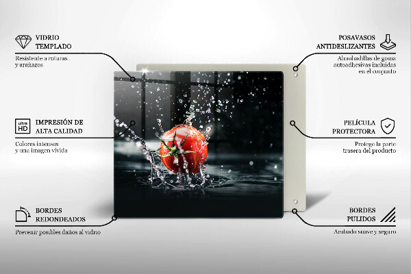 Protection plaque induction Tomate dans l'eau