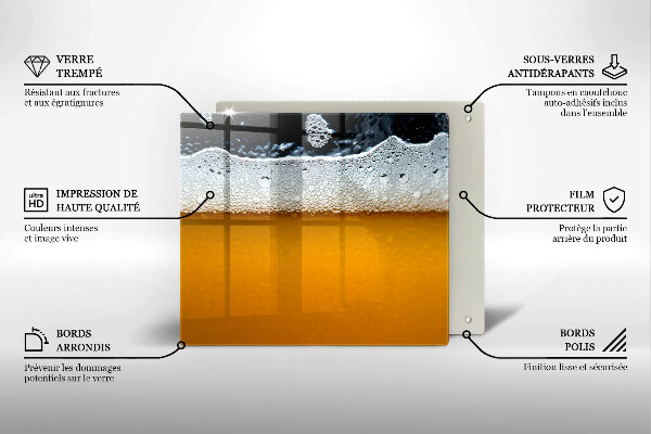 Protection plaque induction Boire de la mousse de bière