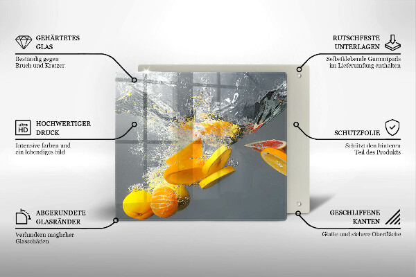 Protection plaque induction Citrons dans l'eau