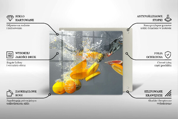 Protection plaque induction Citrons dans l'eau