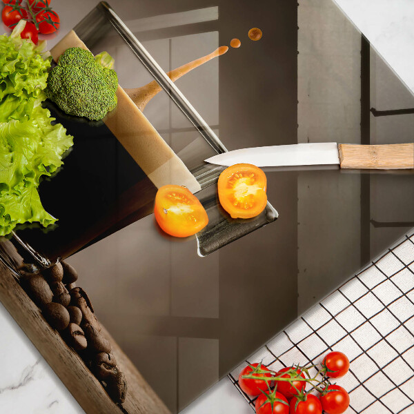 Protection plaque induction Verre et grains de café