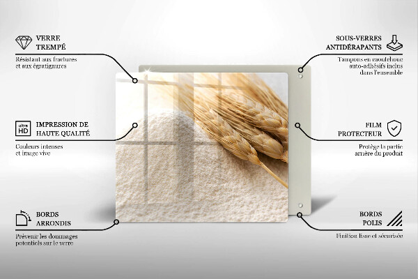 Protection plaque induction Farine et épis de céréales