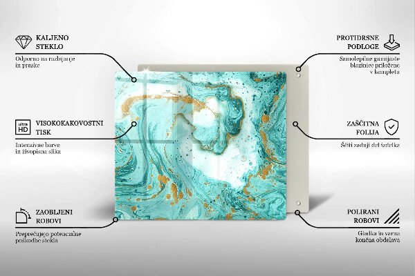 Protection plaque induction Abstraction bleue