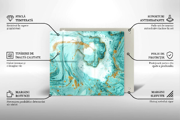 Protection plaque induction Abstraction bleue