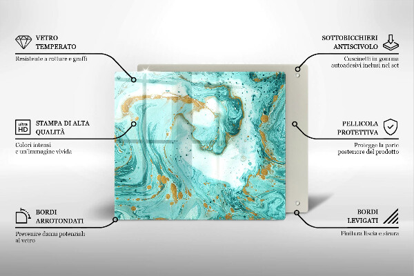 Protection plaque induction Abstraction bleue