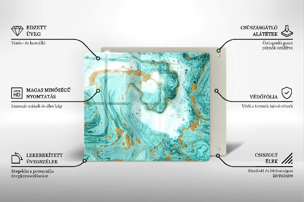 Protection plaque induction Abstraction bleue