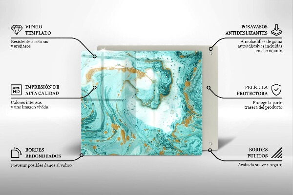 Protection plaque induction Abstraction bleue