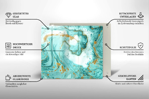 Protection plaque induction Abstraction bleue