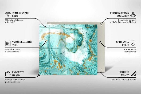 Protection plaque induction Abstraction bleue