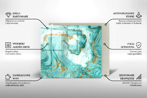 Protection plaque induction Abstraction bleue